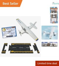 Diecast Cessna 172 Model with Connectible Runway Collector Set for Aviation Fans picture