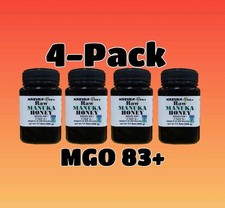 NATURZ BEEZ NEW ZEALAND RAW MANUKA HONEY 4 Pack MGO 83+ 500g 17.6oz 1.1Lb Each picture