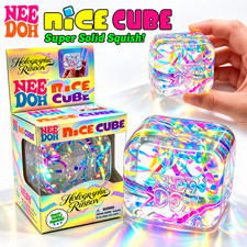 NeeDoh Nice Cube Holographic Ribbon – Super Solid Squish Sensory Toy – New picture