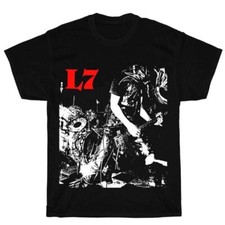 Vtg L7 Band Live In Tour Concert Cotton Black All Size Unisex Shirt picture