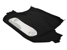 Fits 1961-1971 Jaguar XKE Soft Top Vinyl Black PlWindow picture