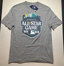 Majestic 2023 MLB Seattle All Star Game Logo T-Shirt Gray | NWT Size L picture