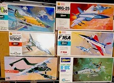 6 Hasegawa 1/72 Military Model Kits: MIG-25, RF-101C (2), F-16A, F-5A & OV-10A picture