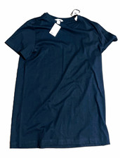 Zara Men's Black Crew Neck Short Sleeve Cotton T-Shirt Dress Size M picture