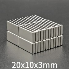 10/20pcs Super Strong Block Fridge Magnets Rare Earth Neodymium 20mm X 10mm X 3m picture