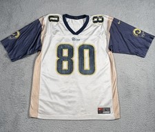 Vintage Nike Team NFL St. Louis Rams Issac Bruce Jersey Mens Large White Mesh picture