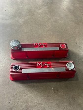 M/T SBC CHEVROLET CHEVY FINNED VALVE COVERS 140R-50B MICKEY THOMPSON ALUMINUM picture