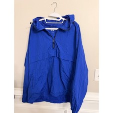 UNIQLO Oversized Anorak Half Zip Nylon Hoodie Tech Style Blue picture