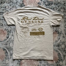 Budweiser Harley-Davidson 120 Year T-Shirt Medium Beige Beer Bikes picture