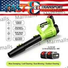 New Cordless Leaf Blower 650CFM/280MPH & 6 Speed Levels Electric w/2 Batteries picture