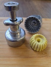 ​Professional Metal Maamoul Mold - Manual Cookie Press & Pastry Stamper. picture