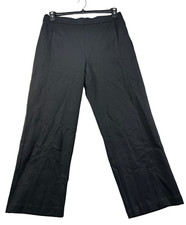Alfani Ponte Pants Womens Size Large Petite PL Black Stretch Straight Leg New picture