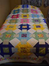 HANDMADE QUILT custom ooak TWIN SIZE FLORAL shabby chic cottage core traditional picture