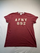 Vtg Y2K Abercrombie & Fitch NY Mens S Muscle  T-Shirt Burgundy A&F 1982 picture