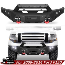For 2009-2014 Ford F150 Front Bumper with Winch Plate &LED Lights &Sensor Holes picture