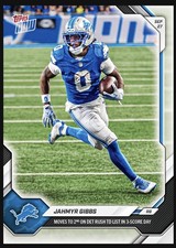 Jahmyr Gibbs 2026 Topps NOW #31 3-TDs Detroit Lions PRESALE picture
