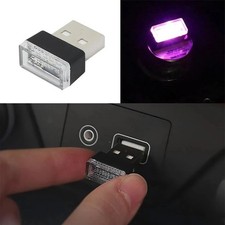 Purple Mini USB Car Atmosphere Lights LED Cigarette Lighter Decorative Lights picture