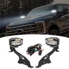 3.5'' LED Pods Ditch Light Kit - Amber DRL+Strobe For Ford F-250/F-350 2023-2024 picture