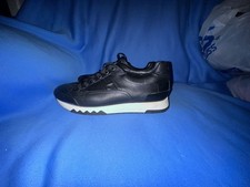 Hermes Trail Low-Top Sneakers in Black Calfskin Leather Mens 42.5 US 9-9.5 picture