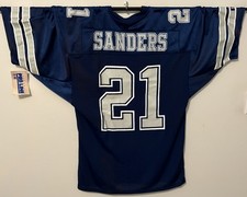 Vintage DALLAS COWBOYS #21 DEION SANDERS RUSSELL JERSEY NEW Old Stock 