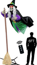 Halloween Decorations Outdoor - 11.5 Ft Flying Witch Halloween Animatronics picture