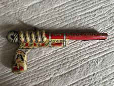 Vintage 1930 Popeye Pirate Pistol Tin Toy Gun, Age 4-7 & 8-11 Years picture