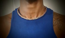Handmade Pure Copper Braided Collar Necklace picture