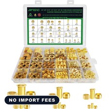 280pcs Brass Compression Sleeves Ferrules Inserts Nuts Fittings Kit picture