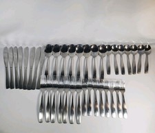 38 Pc CAMBRIDGE Madison Stainless Steel Flatware Set Forks Spoons Knives  picture