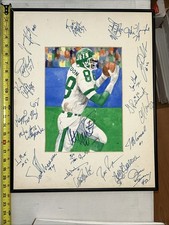 New York Jets 89 Team Signed Original Hand Done Al Toon Painting w 22 Autographs picture
