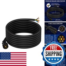 CheeMuii 15FT 7 Pin Trailer Wiring Harness Kit 7 Way Cord DL024 picture