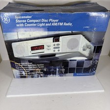 GE Spacemaker 7-4290 Under Cabinet AM/FM Stereo Clock Radio-CD-Light-Timer New picture