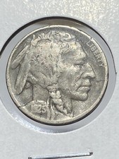 1925 D Buffalo Nickel Rotated Reverse Pitted VF Details picture