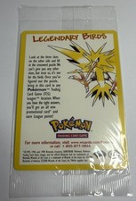 Pokémon Legendary Birds -- Zapdos Sealed -- Pack Fresh Vintage WOTC Base Promo picture