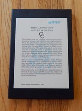 GSA Black Box & COA for 1884-CC Morgan Silver Dollar - Empty No Carson City Coin picture