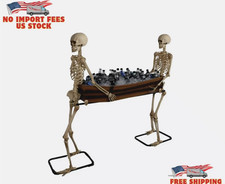 Posable Skeletons Carrying Coffin Halloween Decoration - 68