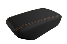 Console Lid Armrest Cover Leather for Nissan Maxima 2016-2021 Orange Stitch picture