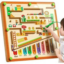 Children's Magnetic Maze Walking Ball Baby Concentration Training, Writing Logic picture