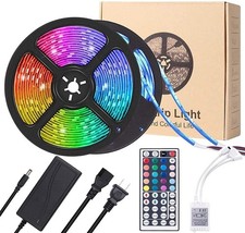 USA 32ft LED Strip Lights Remote Control Bedroom for Indoor Outdoor picture