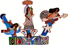 JAMES HAROLD JENNINGS  FOLK ART   sculpture Outsider Art  Indian Women Art World picture