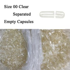 Size 00 Empty Capsules Separated 10,000 Count Clear Empty Gelatine Kosher of Box picture