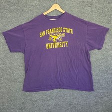 Champion San Francisco State University Shirt Mens 3XL Purple Graphic Tee Gators picture