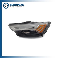 19-24 AUDI A6 Left Drivers Side Headlight Housing - ONE LED STRIP DEFECTIVE -OEM picture