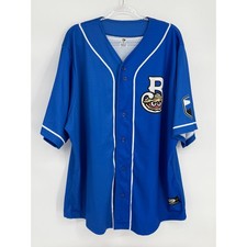 OT Sports Biloxi Shuckers Baseball Jersey Blue White Mens Sz 3XL MiLB picture