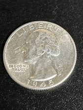 1945 p washington quarter-(AU)-About Uncirculated picture