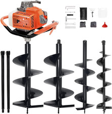72CC Gas Powered Post Hole Digger w/ 3 Auger Bits (3