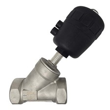 2 inch FNPT Pneumatic Actuated Angle Seat Steam Valve 304 Stainless Steel picture