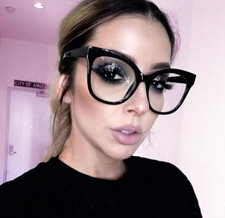 OVERSIZED MISS GORGEOUS Women Eyeglasses CAT EYE Clear Lens Shadz  blue light picture