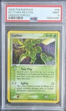 Scyther 2005 Pokémon EX Unseen Forces Reverse Holo 46/115 English PSA 9 picture