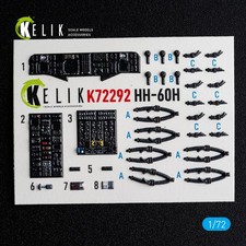HH-60H Rescue Hawk - interior 3D decals for HobbyBoss kit  1/72 Kelik K72292 picture